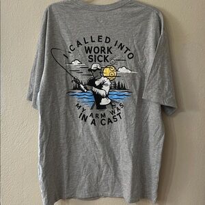 Cabela's Gray Fishing Graphic T-Shirt